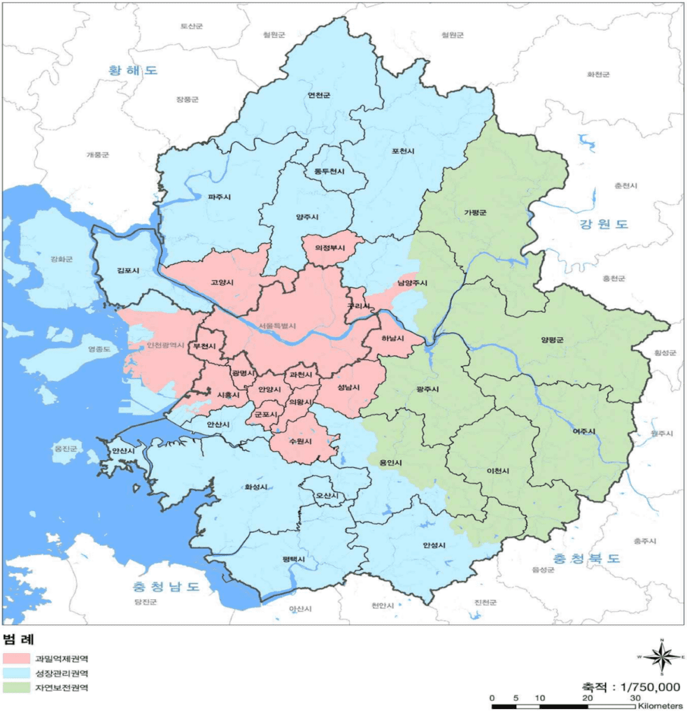 수도권 과밀억제권역 지도