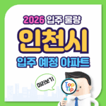 2026년 인천 아파트 입주 물량 가장 많은 자치구는_월별.구별 한눈에 보기
